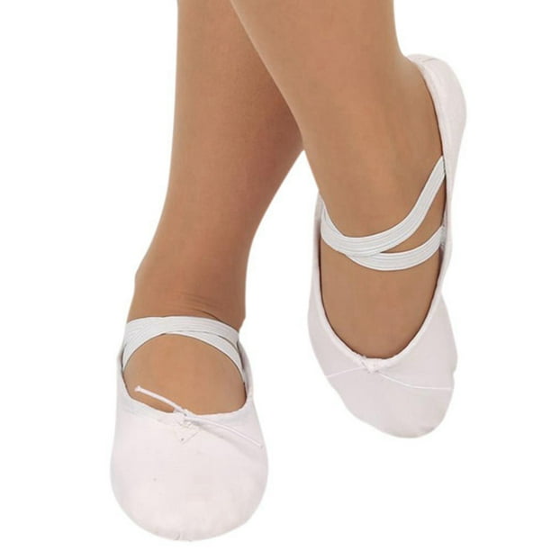 Children Adult Canvas Split Sole Gymnastics Ballet Dance Shoes Pointe Slippers 